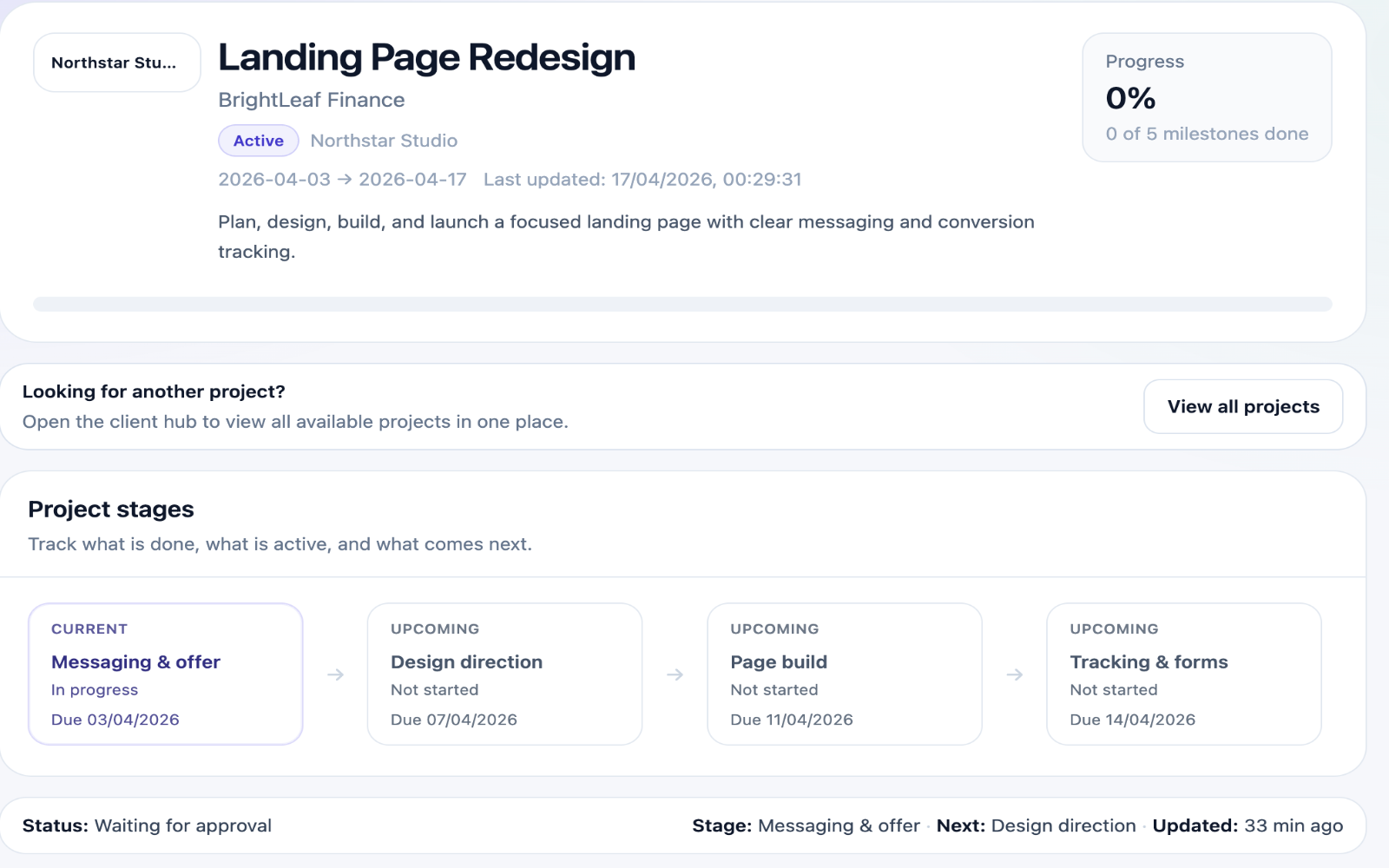 Public project page one