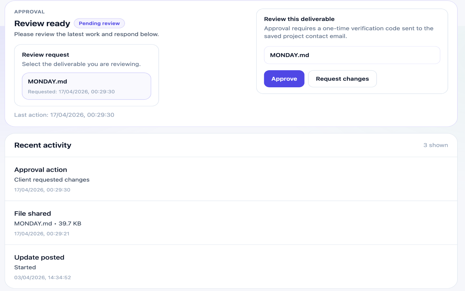Public project page two