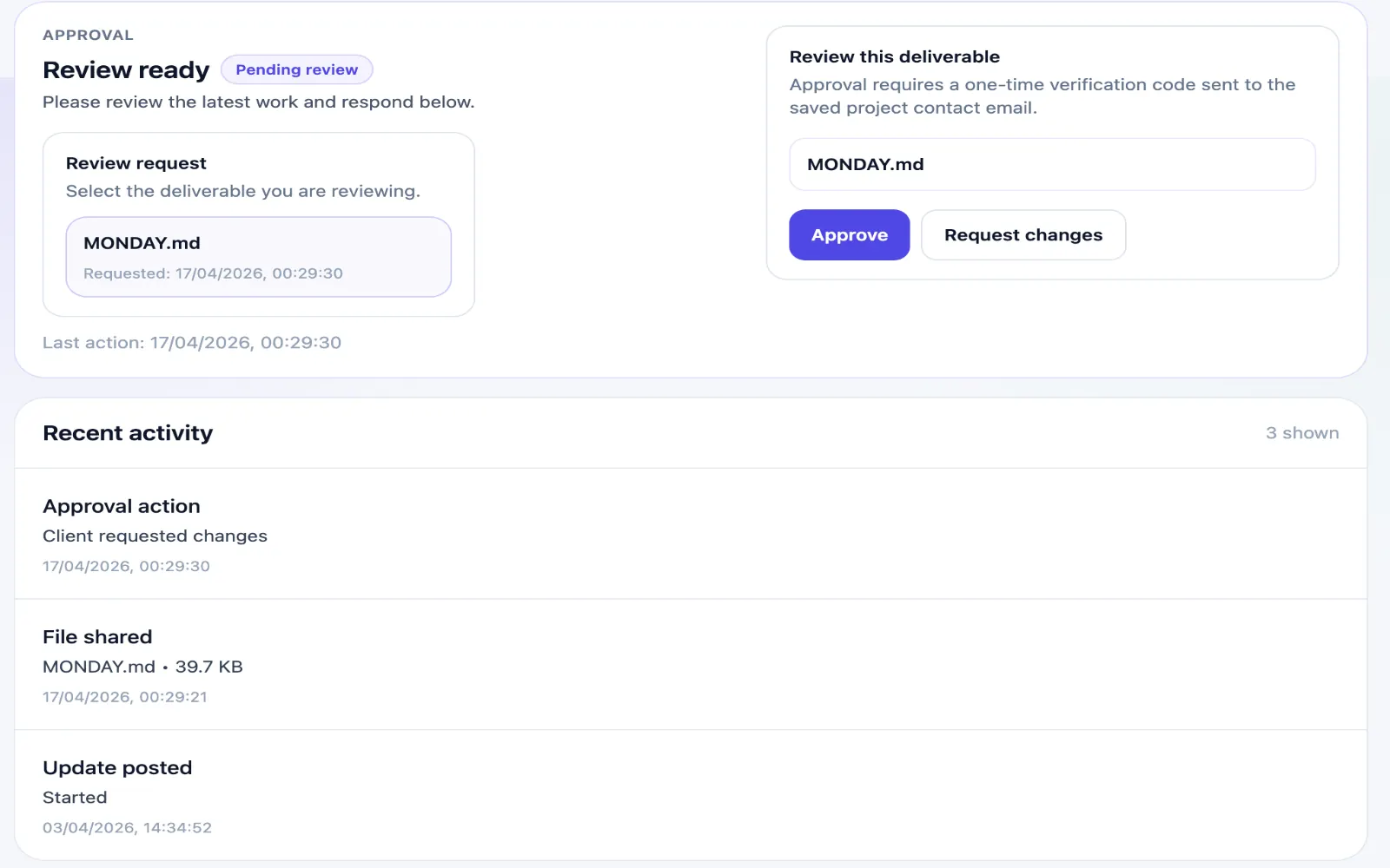 Public project page two